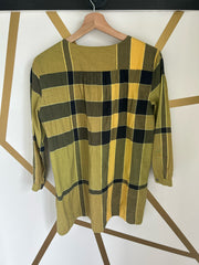 Burberry Brit Size XS Yellow Plaid Top